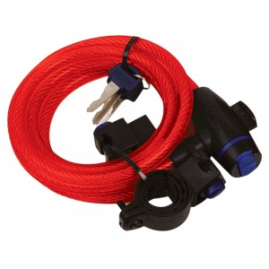 Cablu Antifurt Oxford 1.8M X 12mm - Red