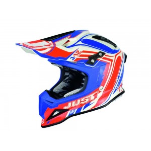 Casca JUST1 J12 Flame Red/Blue