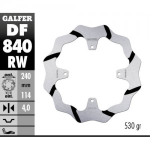 Disc frana spate TM EN/MX 125-530 Galfer Grooved